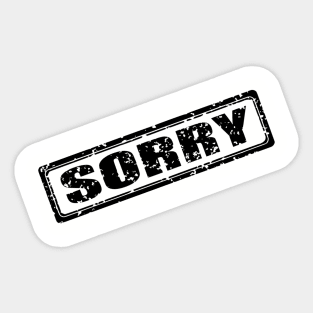 sorry Sticker